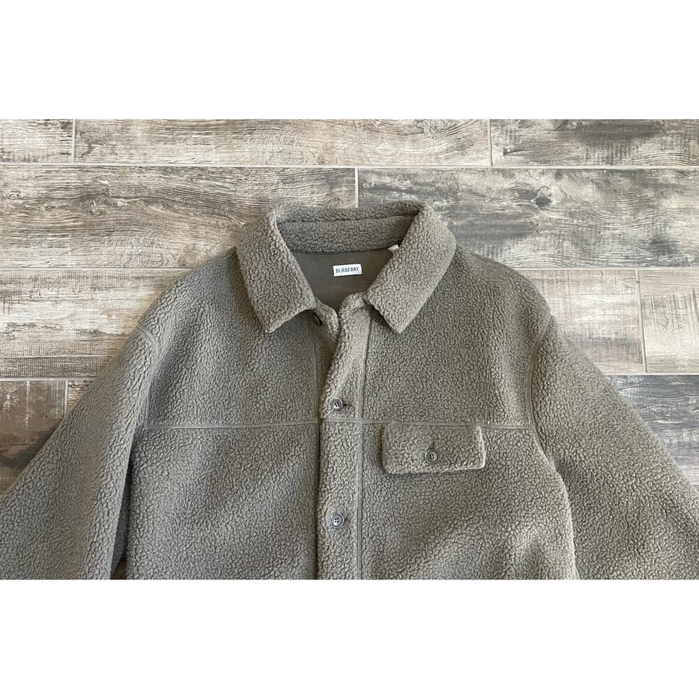 $2,695 NWT Burberry Solid Brown Front Button Heavy Chore Jacket Size 2XL - Picture 3 of 10